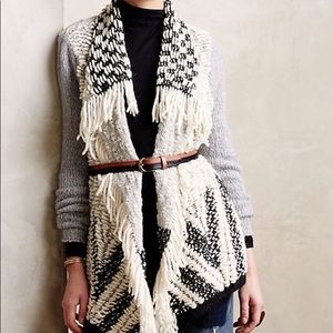 Anthropologie sweater cardigan gray & black
